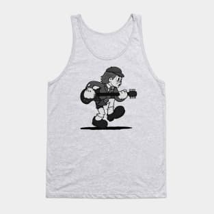 Angus Youthful rock star in 1930s rubberhose cartoon cuphead style Tank Top